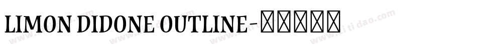 Limon Didone Outline字体转换